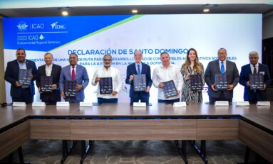 Instituciones suscriben Declaración de Santo Domingo, un compromiso para promover uso de energía limpia en la aviación