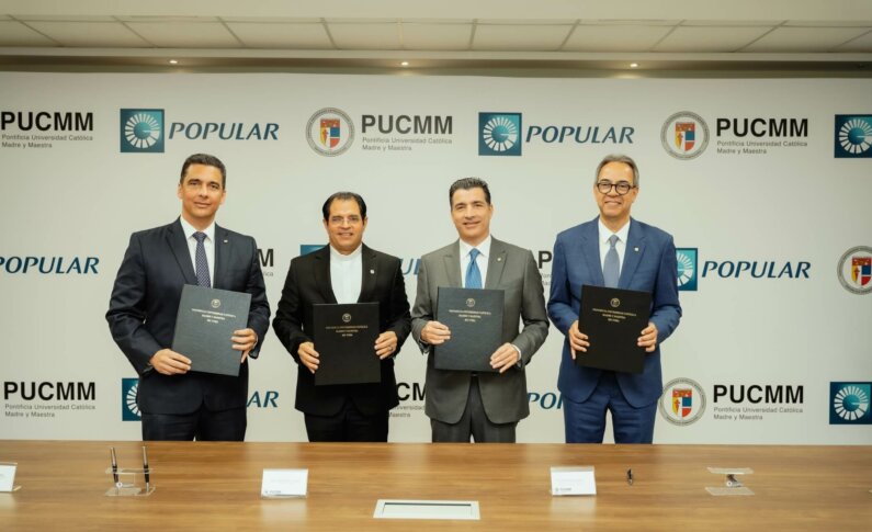 Popular y PUCMM colaborarán para promover el emprendimiento