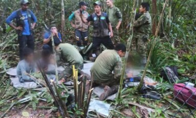 Impresionante: cómo con helicópteros, amarrados a cuerdas, y a más de 60 metros de altura, rescataron a los niños perdidos en la selva en plena noche